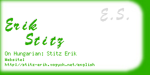 erik stitz business card